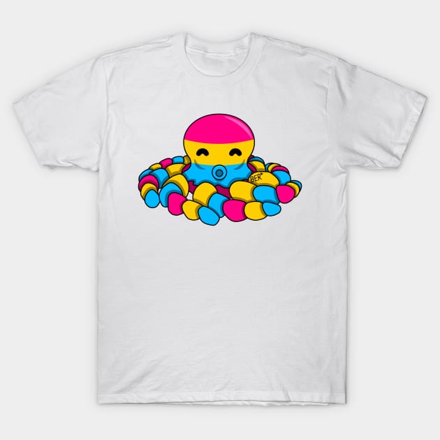 Pansexual Pride Fidget Octopus T-Shirt by SentABearToSpace 